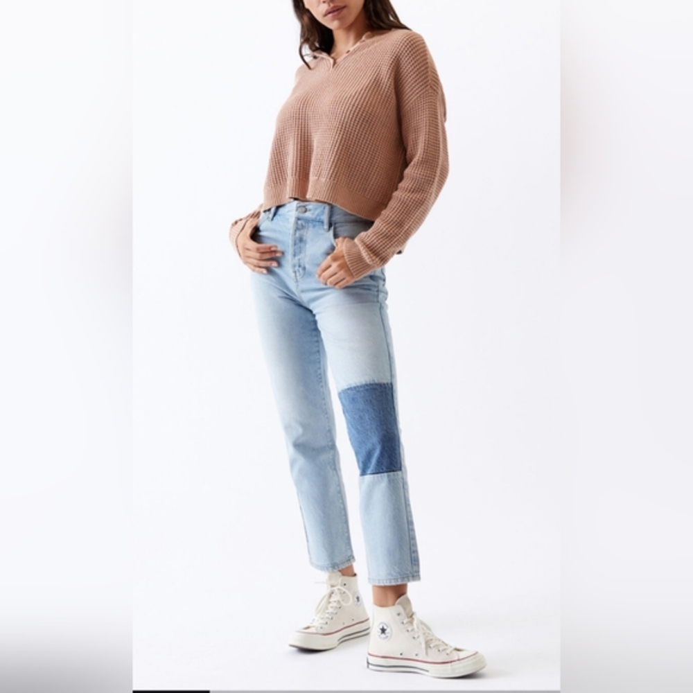 Pacsun Light Knee Panel High‎ Waist Straight Jeans